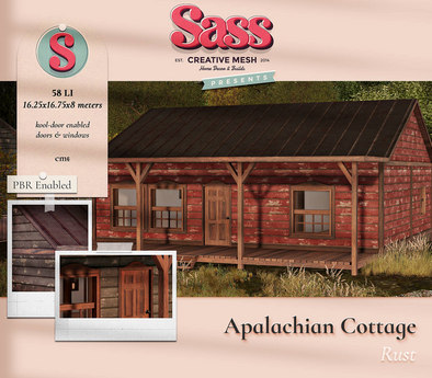 Second Life Marketplace - Sass [Apalachian Cottage] Rust